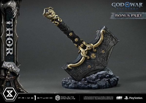 God of War: Ragnarök Real Elite Masterline Series Statue 1/3 Thor Deluxe Bonus Version 105 cm 3