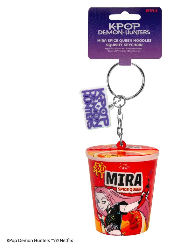 KPop Demon Hunters Squishy Keychain Mira Spice Queen Noodles 1