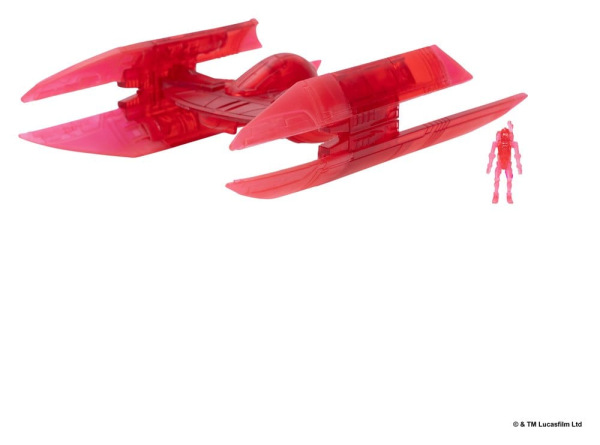 Star Wars Medium Vehicle & Figure set Hyena Vulture Bomber (Red Hologram) & Battle Droid (Chase) 1