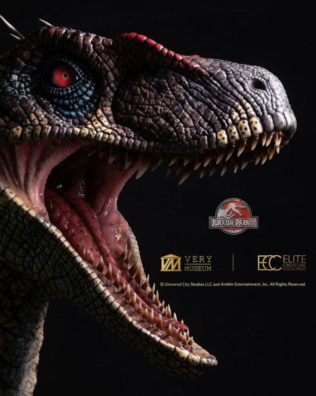 Jurassic Park III Life Size Bust Male Alpha Velociraptor "Blood Knight" 83 cm 1