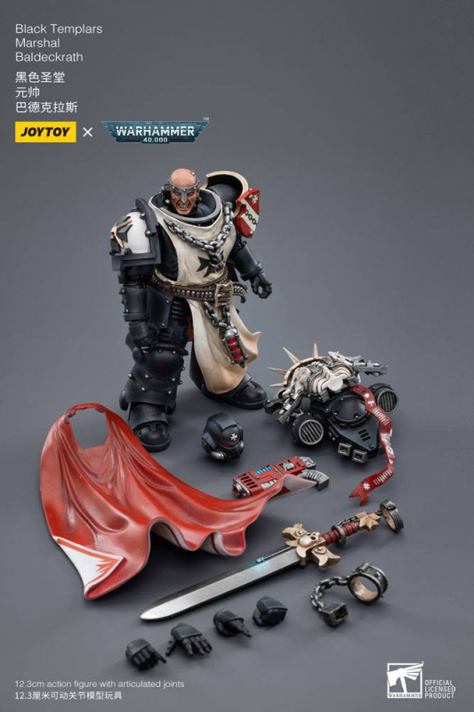 Warhammer 40k Action Figure 1/18 Black Templars Marshal Baldeckrath 12 cm 7