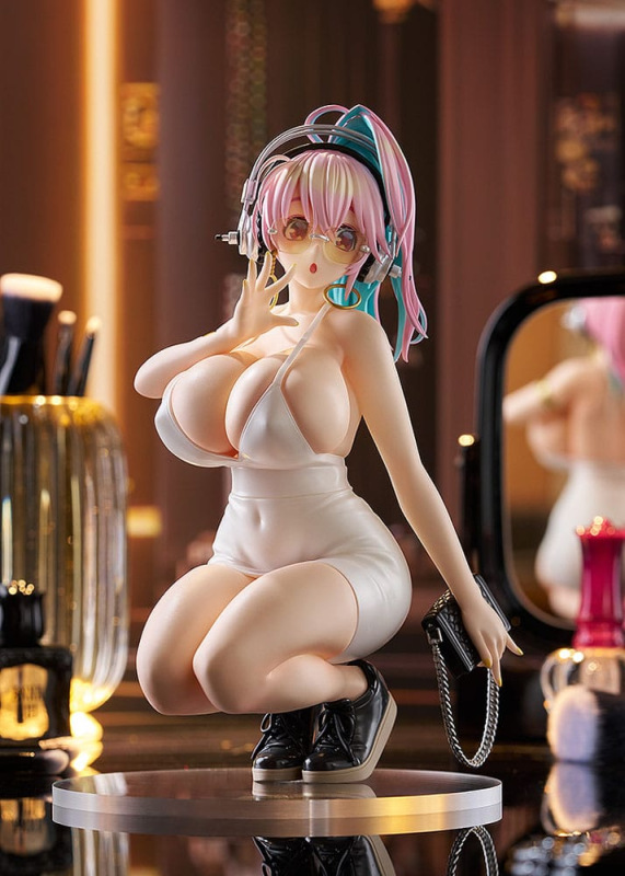 Super Sonico Pop Up Parade PVC Statue Super Sonico: 15th Mini Dress Ver. L Size 20 cm 3