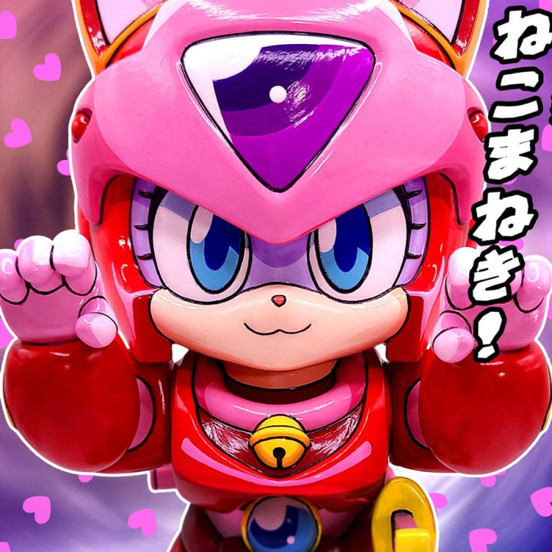 Samurai Pizza Cats Sofubi Addict Vinyl Figure Pururun (2nd Color Special Edition) 21 cm 5