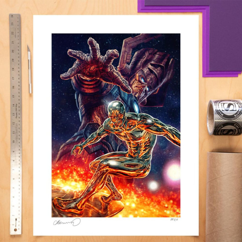 Marvel Art Print Galactus and the Silver Surfer 61 x 41 cm - unframed 1