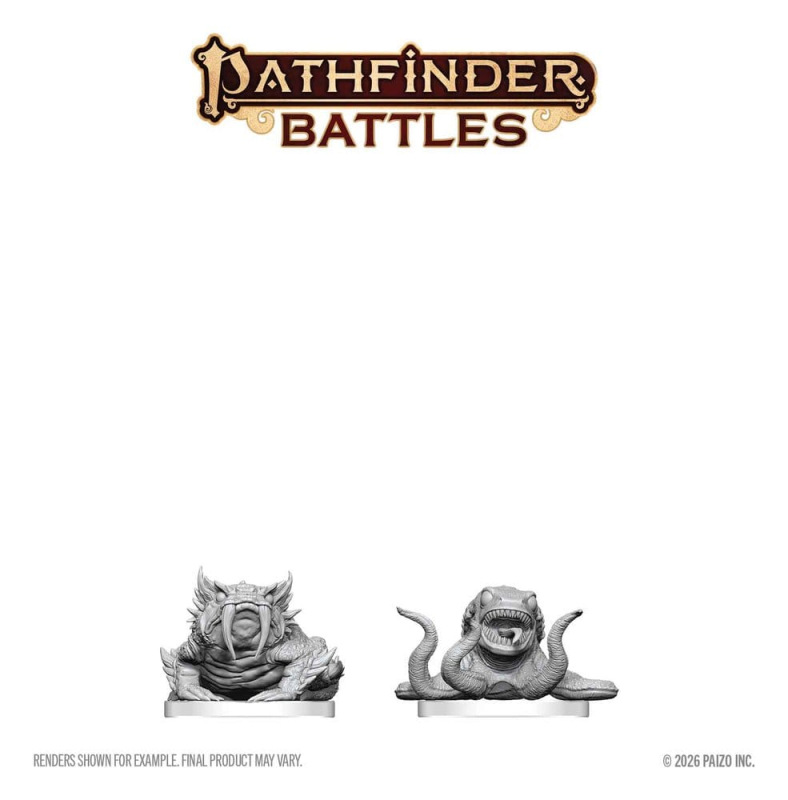 Pathfinder Battles Deep Cuts Unpainted Miniature Bogwid & Slurk 13 cm 1