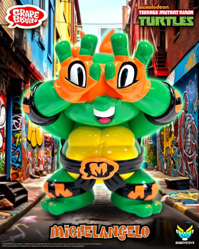 Teenage Mutant Ninja Turtles x Grape Brain Vinyl Figure Michelangelo 24 cm 6