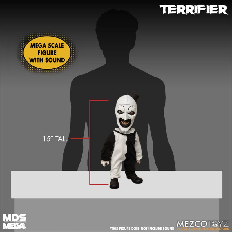 Terrifier MDS Mega Scale Plush Doll Art the Clown with Sound 38 cm 10