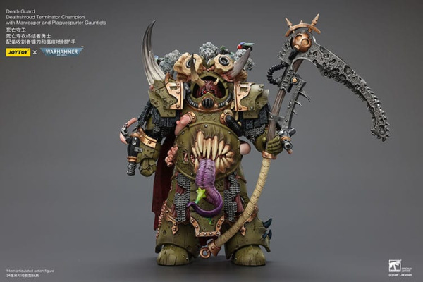 Warhammer 40k Action Figure 1/18 Death Guard Deathshroud Terminator Championwith Manreaper and Plagu 2
