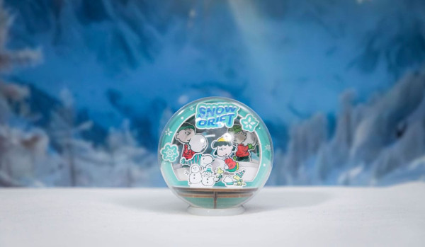 Peanuts Puremind Model Kit Wooden Theater Globe Snow Drift 2