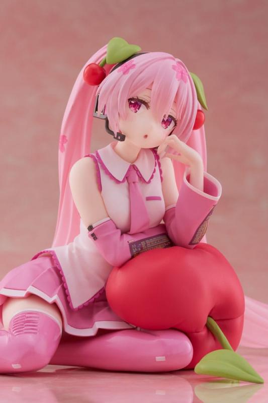 Hatsune Miku PVC Statue Desktop Cute Figure Sakura Miku Cherry Cushion Ver. 13 cm 7