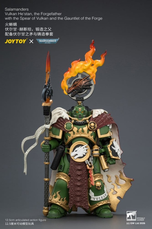 Warhammer Action Figure Salamanders Vulkan He'stan, the Forgefather 13 cm 2