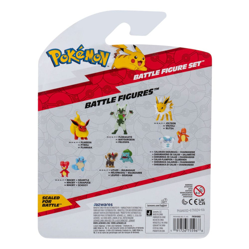 Pokémon First Partner Battle Figure Set Figure 3-Pack Magby, Pikachu & Gastly 1
