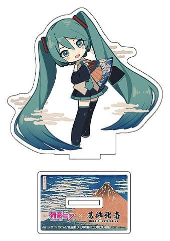 Hatsune Miku x Katsushika Hokusai iXima Die-Cut Acrylic Stand Fine Wind, Clear Morning (Chibi) 10 cm