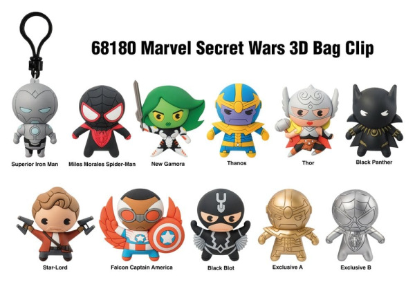 Marvel Secret Wars 3D PVC Bag Clips Series 1 Blind Bag Display (24) 1