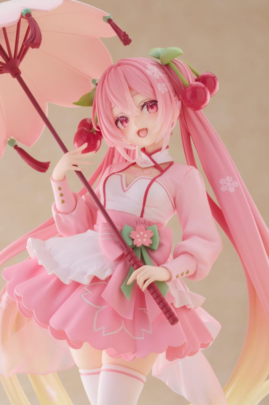 Hatsune Miku AMP PVC Statue Newley Written Sakura Miku Sakura Dress Ver. 21 cm 8
