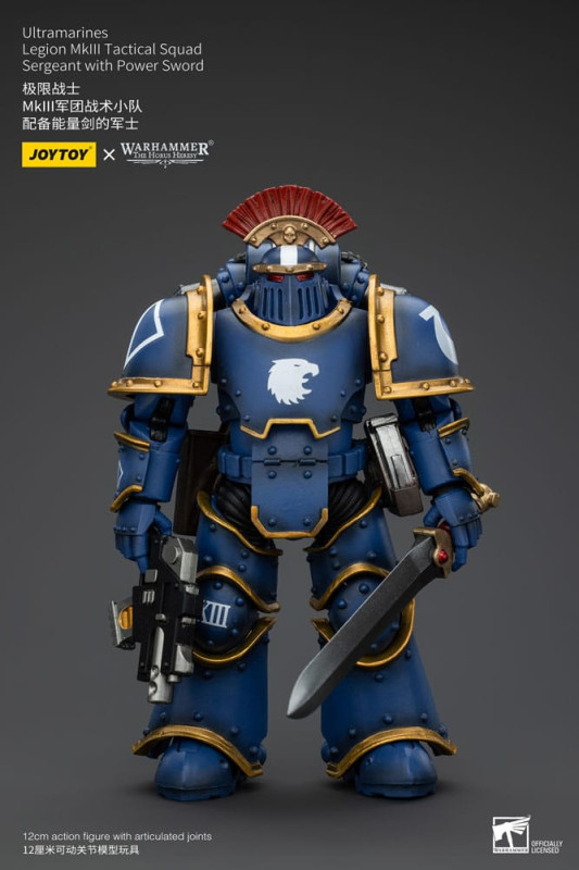 Warhammer The Horus Heresy Action Figure 1/18 Ultramarines Legion MKIII Tactical Squad Sergeant with 1