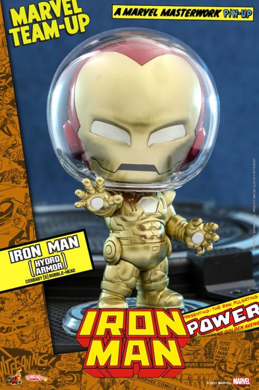 Marvel Comics Cosbaby (S) Mini Figure Iron Man (Hydro Armor) 10 cm