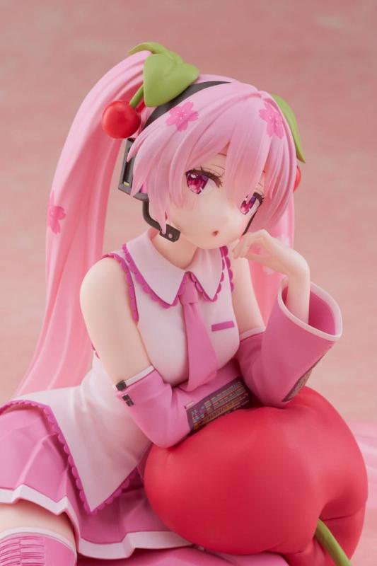 Hatsune Miku PVC Statue Desktop Cute Figure Sakura Miku Cherry Cushion Ver. 13 cm 6