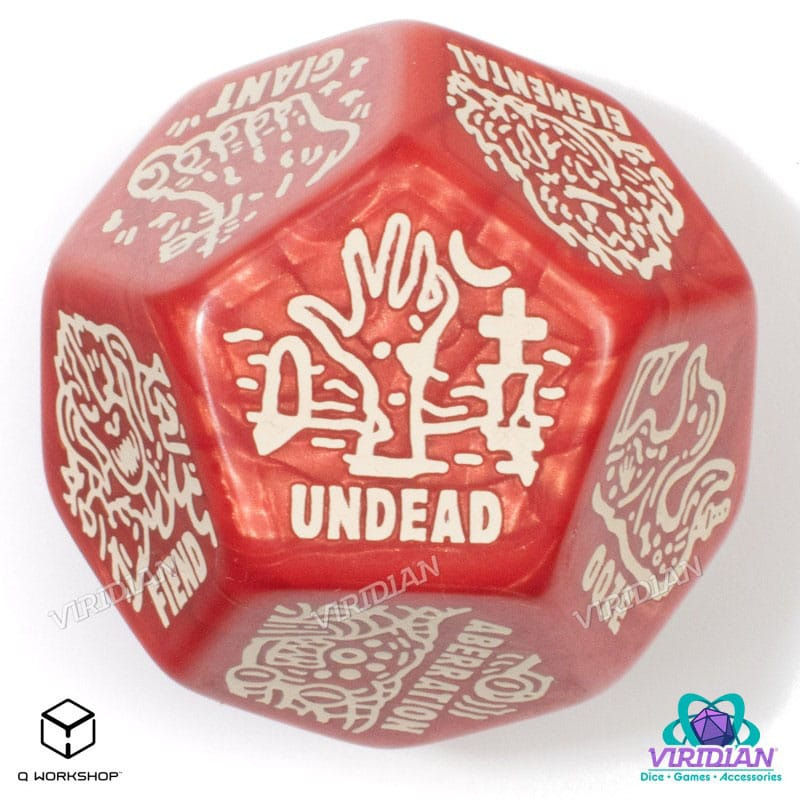 Viridian Jumbo Dice Monster Generator Die D12 Red 2