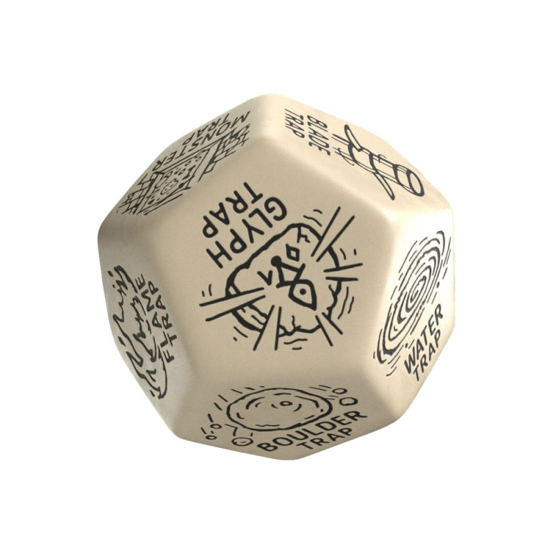Viridian Jumbo Dice Trap Generator Die D12 Beige