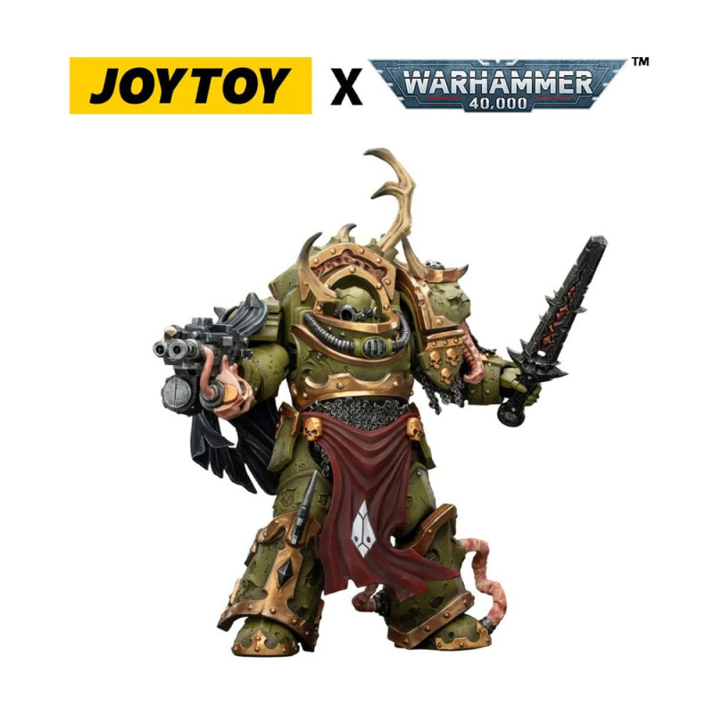 Warhammer 40,000 Action Figure Death Guard Blightlord Terminator 3 with Combi-bolter and Bubotic Bla