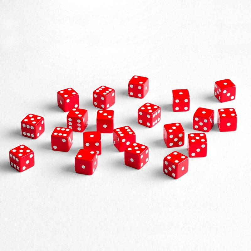 Q Workshop Dice Set Full Pack D6 Red (20) 2
