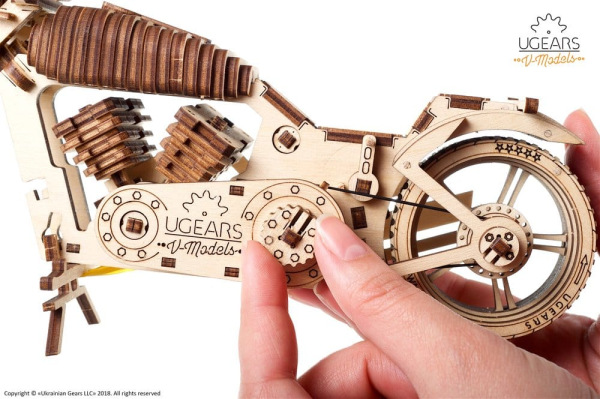 Ugears 3D Wooden Puzzle Bike VM-02 6