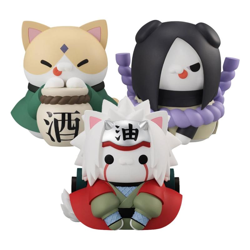 Naruto Shippuden Mega Cat Project Trading Figures Nyanto! The Big Nyaruto Series The Sannin Set 10 c