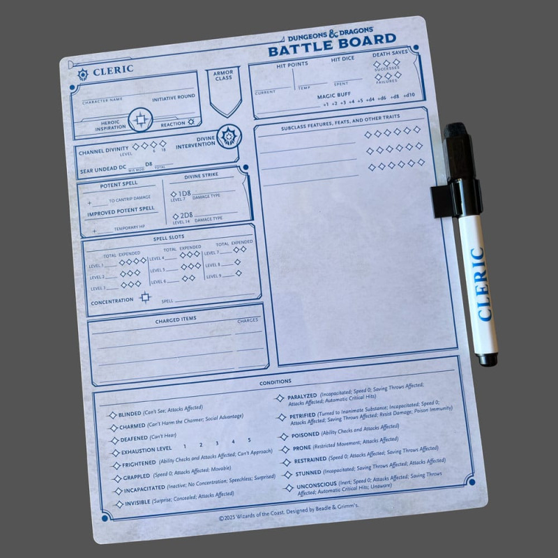 Dungeons & Dragons Battle Board Notebook Cleric 1