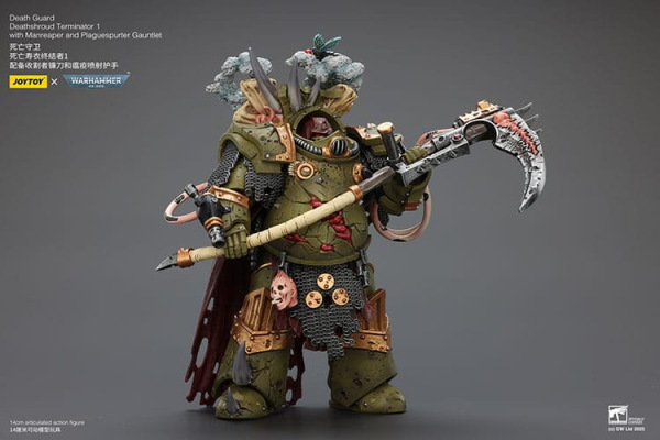 Warhammer 40k Action Figure 1/18 Death Guard Deathshroud Terminator 1 with Manreaper and Plaguespurt 3