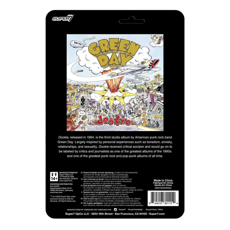 Green Day ReAction Action Figure Dookie Dog 9 cm 2