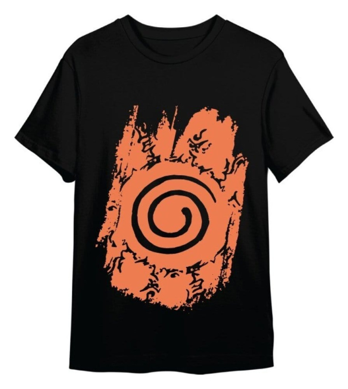 Naruto Shippuden T-Shirt Retro Logo Black Size L 1
