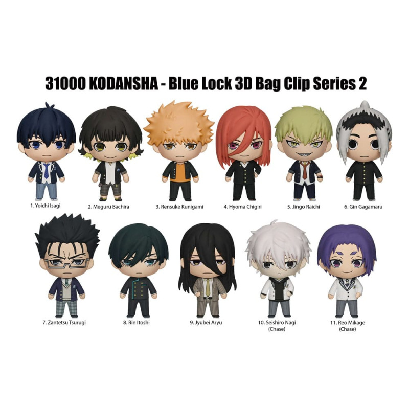 Blue Lock 3D Foam Bag Clips Series 2 Display (24) 1