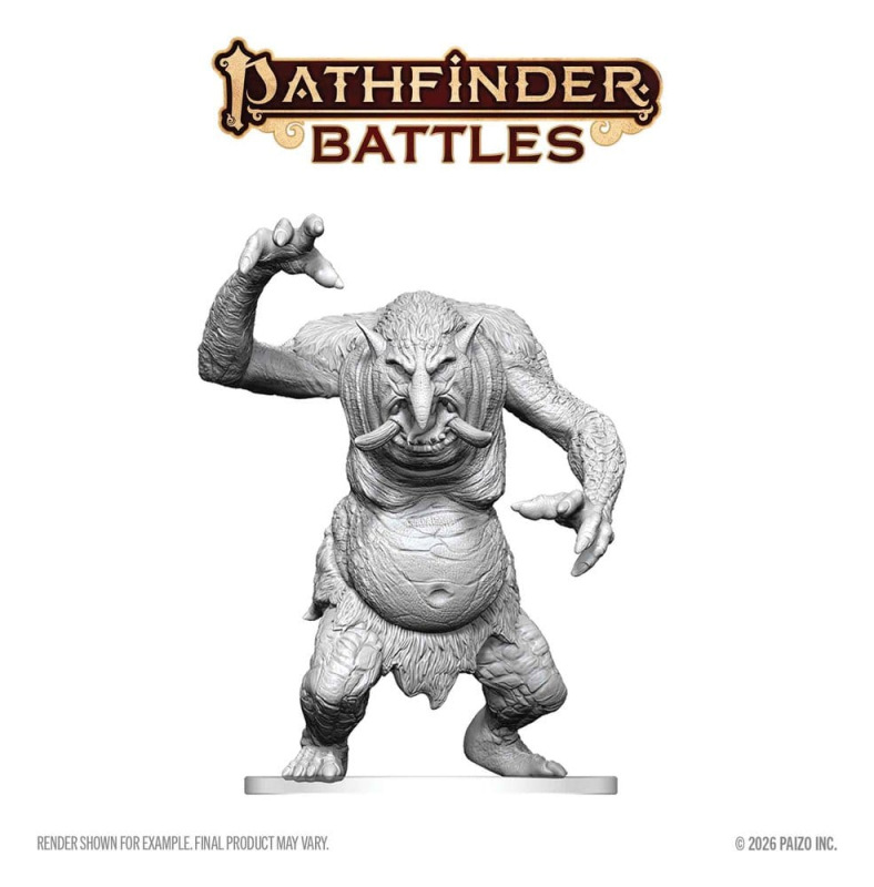 Pathfinder Battles Deep Cuts Unpainted Miniature Forest Troll 15 cm 2