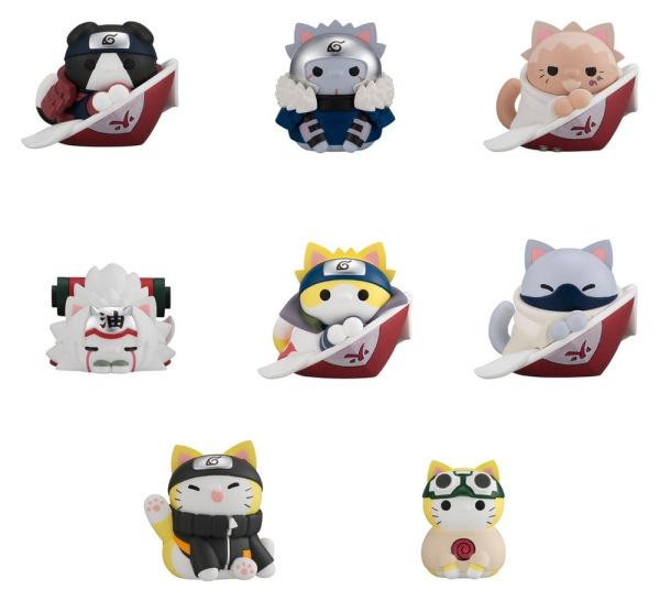 Naruto Shippuden Mega Cat Project Nyaruto! Mini Figures The bond between master and disciple ver. Bl