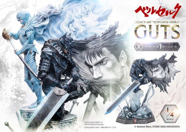Berserk Legacy Art "Kentarou Miura" Statue 1/4 Guts Bonus Version 74 cm 1