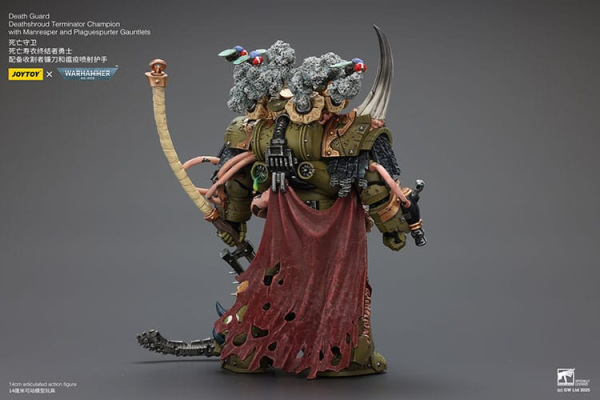 Warhammer 40k Action Figure 1/18 Death Guard Deathshroud Terminator Championwith Manreaper and Plagu 3