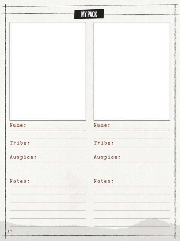 Werewolf: The Apocalypse 5th Edition RPG Journal Expanded Character Sheet Journal *Englische Version 4