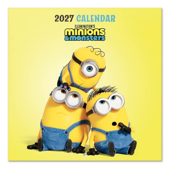 Minions Wall Calendar 2027 30 x 30 cm