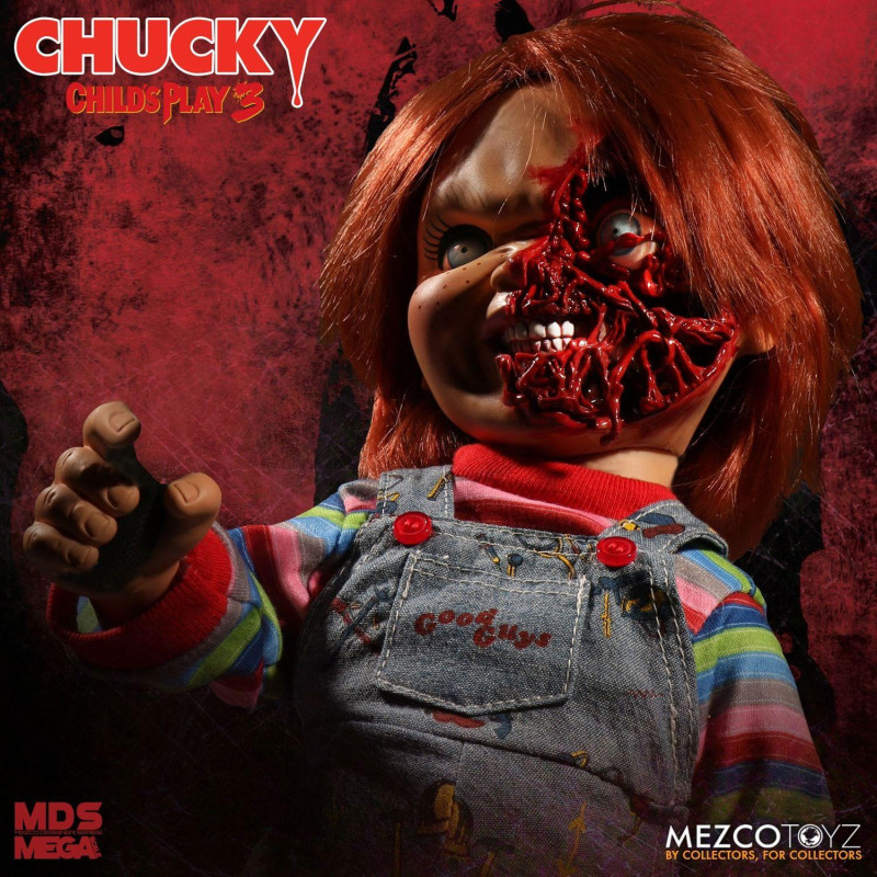 Child´s Play 3 Designer Series Talking Pizza Face Chucky 38 cm 2