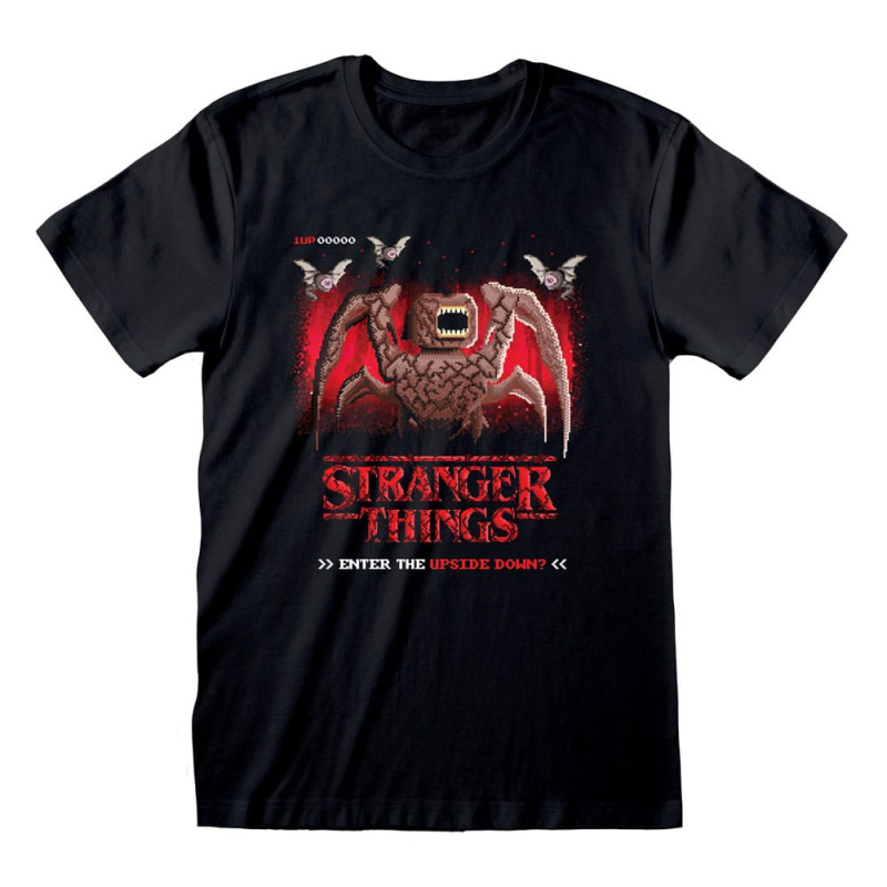Stranger Things T-Shirt 8 Bit Upside Down Size XL