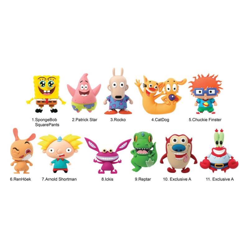 Nickelodeon Classics 3D PVC Bag Clips Series 1 Display (24)