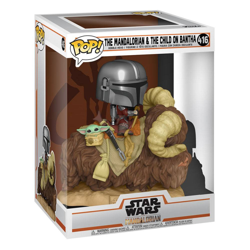 Star Wars The Mandalorian POP! Deluxe Vinyl Figure The Mandalorian on Wantha with Child in Bag 9 cm 1