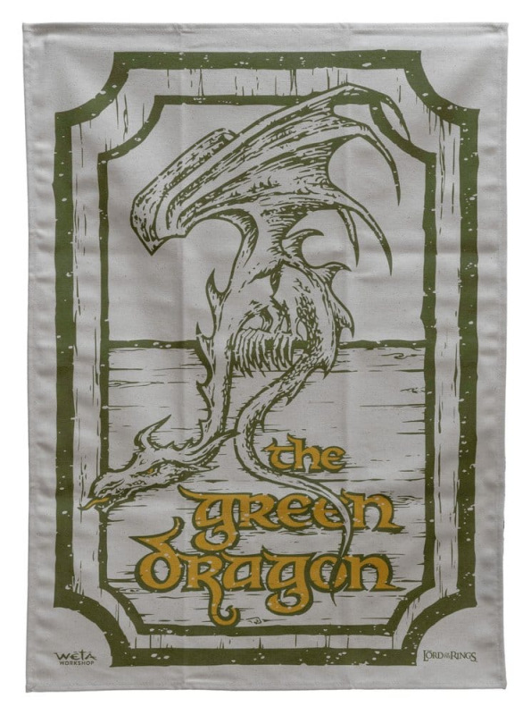 Lord of the Rings Tea Towel 2-Pack Green Dragon & Prancing Pony 69 cm 1