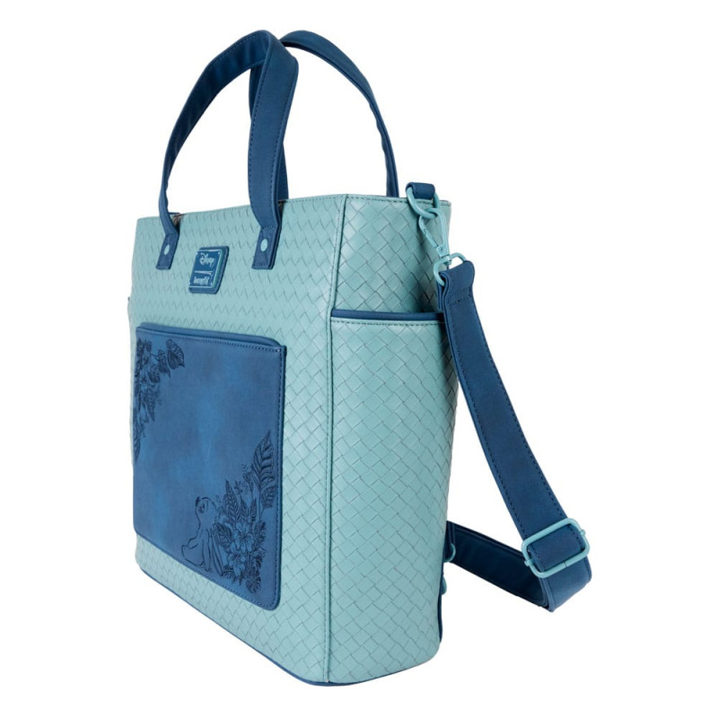 Disney by Loungefly Canvas Tote Bag Convertible Stitch Embroidered 1