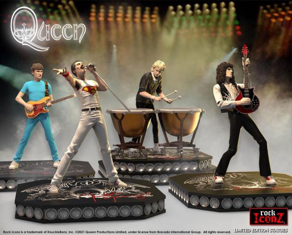 Queen: Rock Iconz 23-25 cm Statue 4-Pack Limited Edition - Knucklebonz