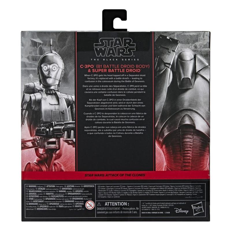 Star Wars Episode II Black Series Action Figure 2-Pack C-3PO (B1 Battle Droid Body) & Super Battle D 9