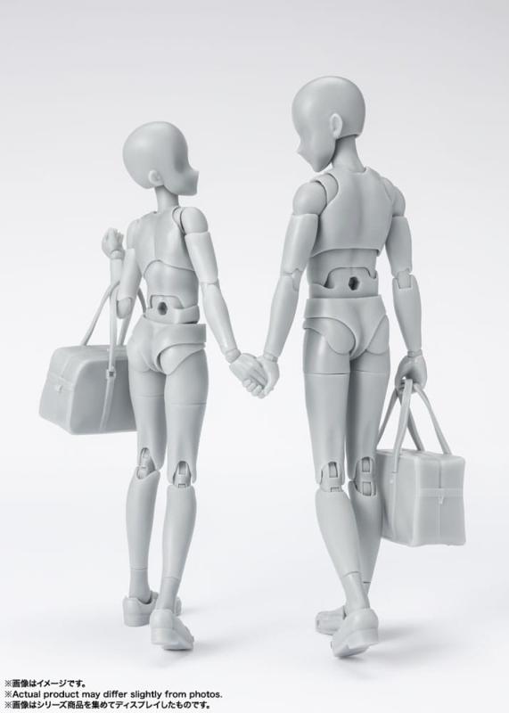 S.H. Figuarts Action Figure Body-Chan School Life Edition DX Set (Gray Color Ver.) 13 cm