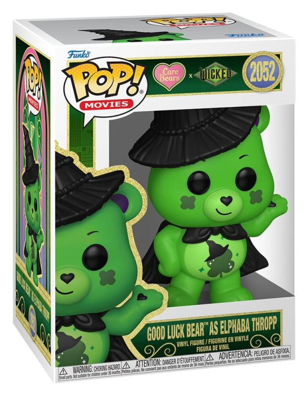 Wicked x Care Bears POP! Vinyl Figure Good Luck Bear as Elphaba 9 cm 1