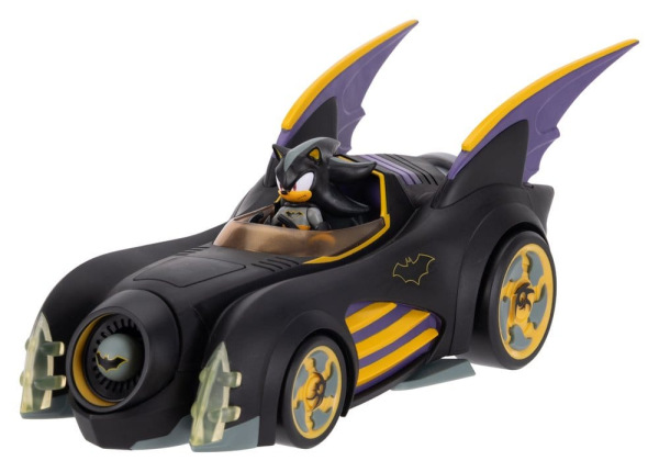 DC x Sonic - The Hedgehog Action Figure with Vehicle Shadow Batman & Batmobile 6 cm 6